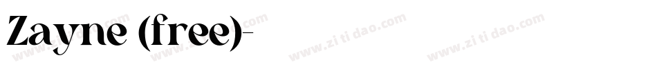 Zayne (free)字体转换